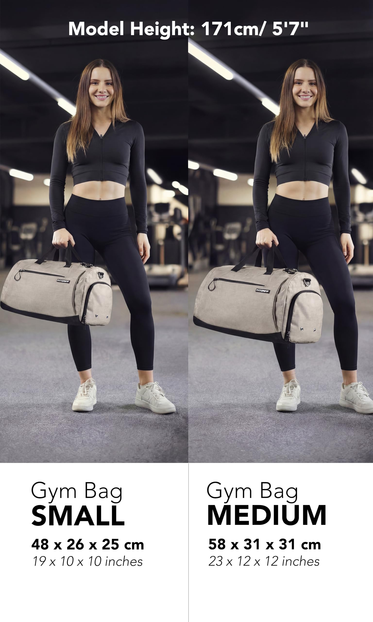Fitgriff® Gym Bag with Shoe & Wet Compartment