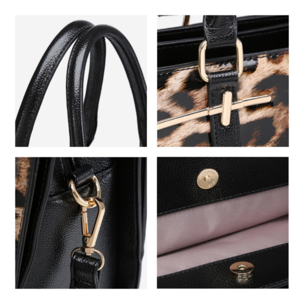 Women’s 2pc Tote & Wallet Handbag Set with 3 Compartments