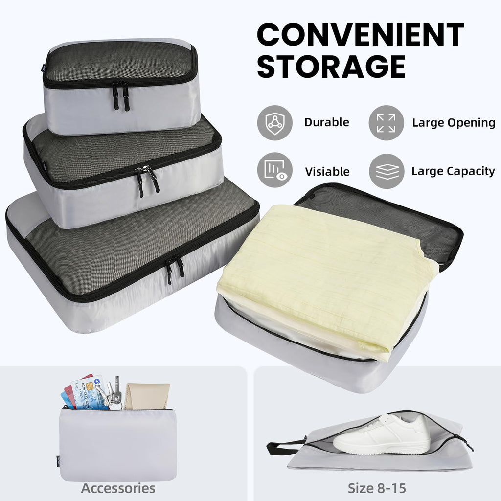 BAGAIL Travel Cubes: 8/9 Set Packing Organizers -  by Handbags Specialist Headquarter | Available at Handbags Specialist Headquarter