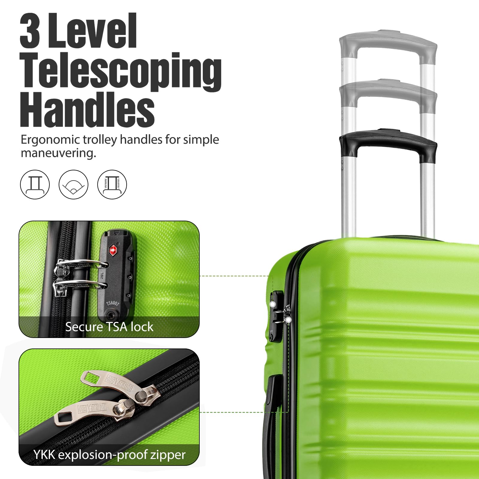 VoyagePro 6-Piece Hardshell Luggage Set - Luggage Travel Bags by Handbags Specialist Headquarter | Available at Handbags Specialist Headquarter