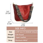 ChicHobo Vegan Leather Crossbody Bag with Strap -  by Handbags Specialist Headquarter | Available at Handbags Specialist Headquarter