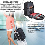 SHRRADOO 50L USB Travel Laptop Backpack - Airline Approved - Backpack Bags by Handbags Specialist Headquarter | Available at Handbags Specialist Headquarter