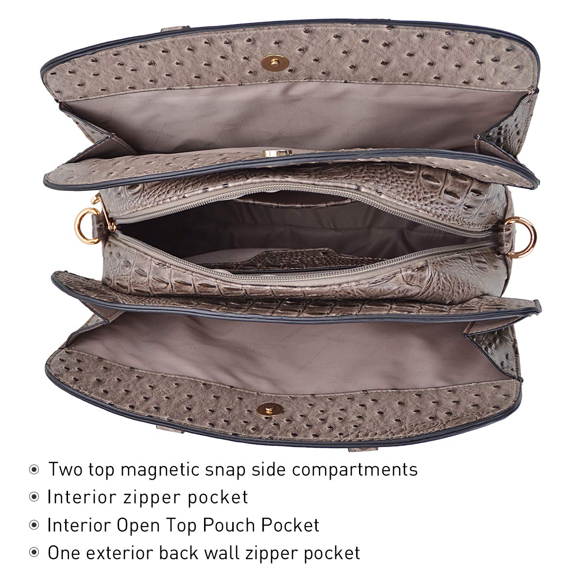 Women’s 2pc Tote & Wallet Handbag Set with 3 Compartments