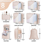 OlarHike Travel Cube Set - Cream Organizer & Gifts -  by Handbags Specialist Headquarter | Available at Handbags Specialist Headquarter