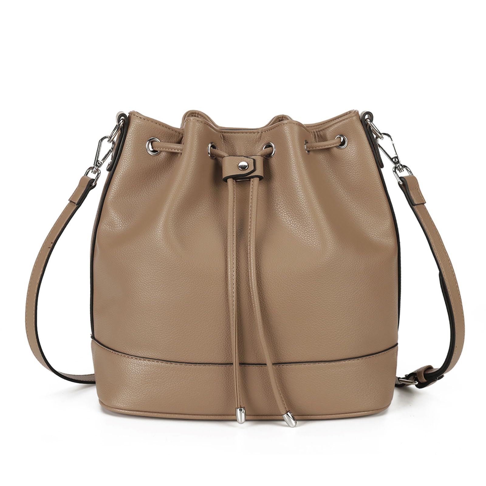 AFKOMST Chic Leather Bucket & Crossbody Bag Set -  by Handbags Specialist Headquarter | Available at Handbags Specialist Headquarter