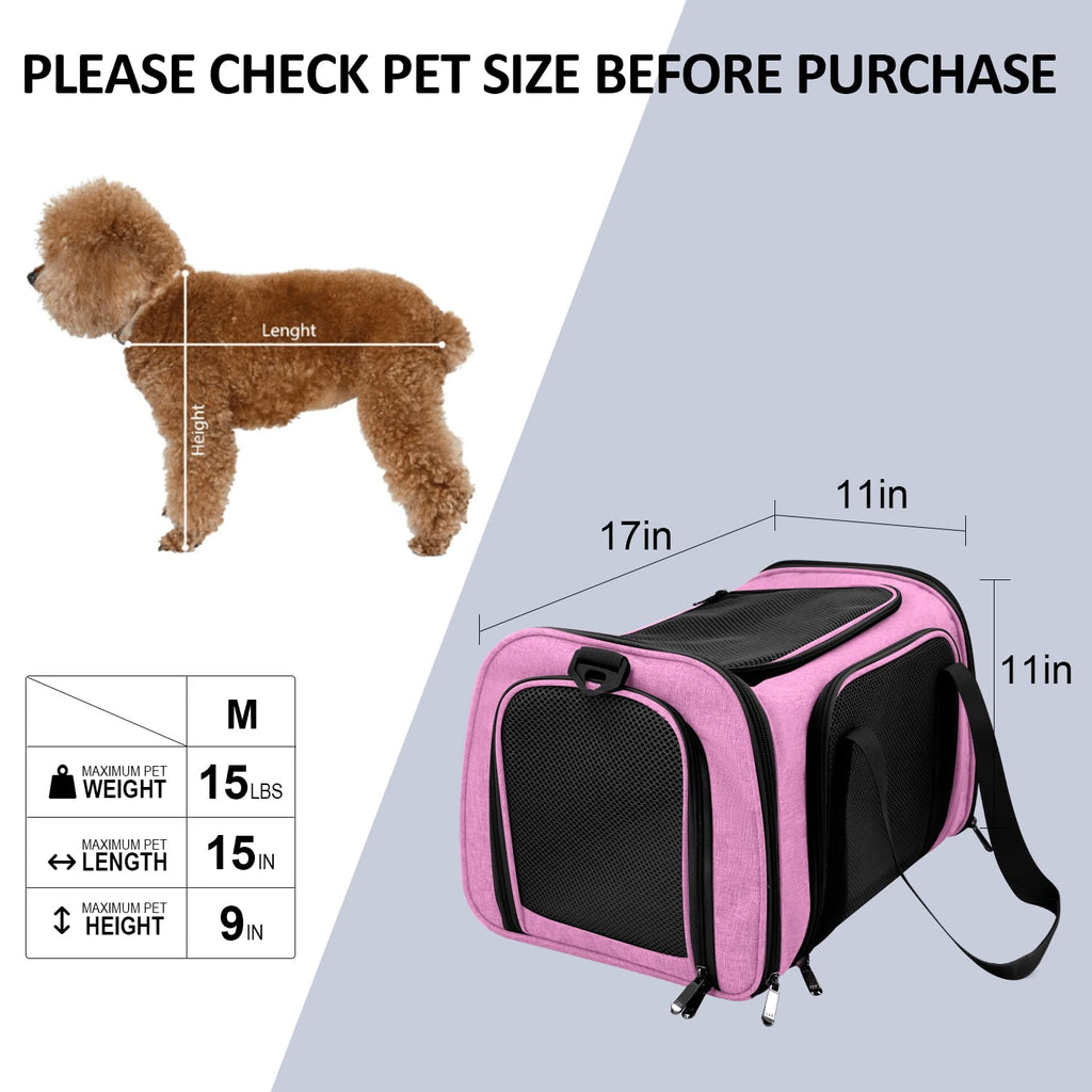 PawsVoyage: Grey TSA-Approved Pet Carrier (15lbs Max) -  by Handbags Specialist Headquarter | Available at Handbags Specialist Headquarter