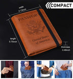 HerriaT RFID Leather Passport Wallet - Gray -  by Handbags Specialist Headquarter | Available at Handbags Specialist Headquarter