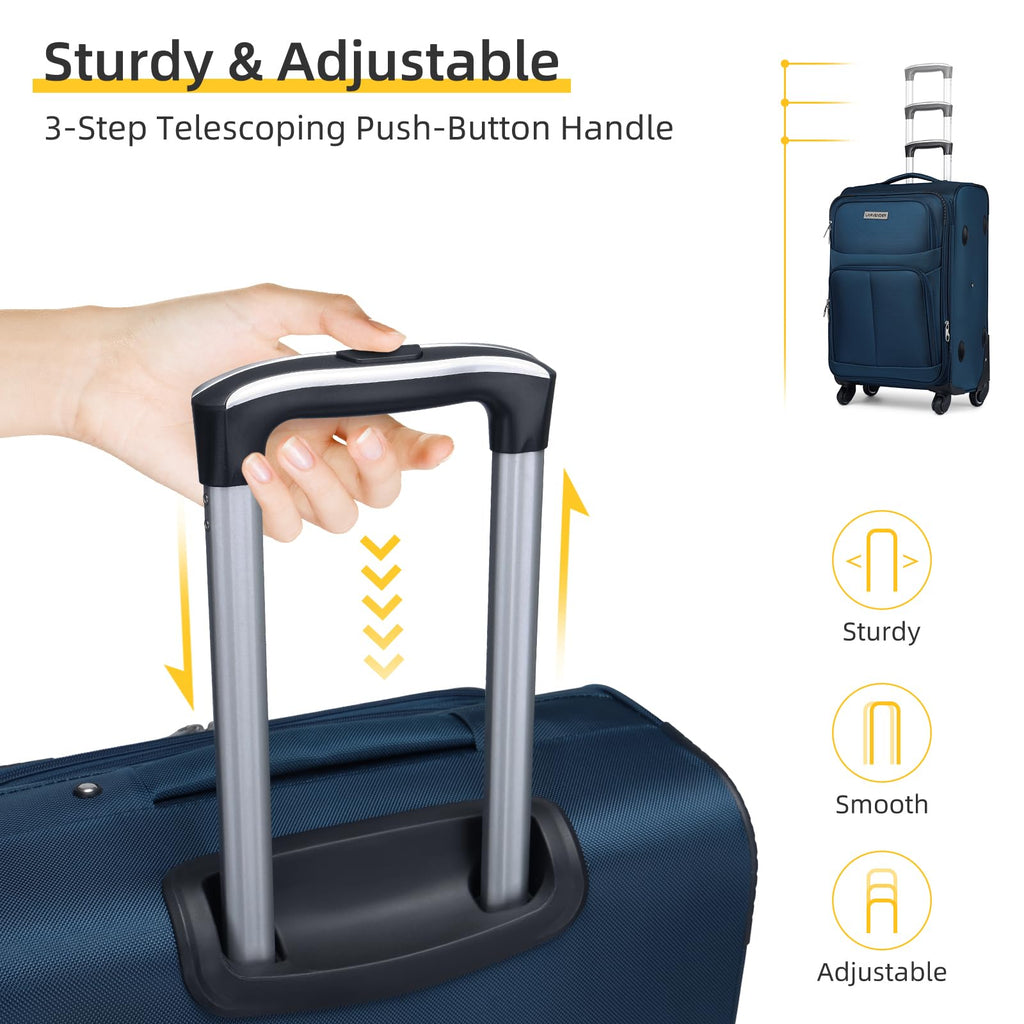 LARVENDER Expandable 5-Piece Spinner Luggage Set -  by Handbags Specialist Headquarter | Available at Handbags Specialist Headquarter