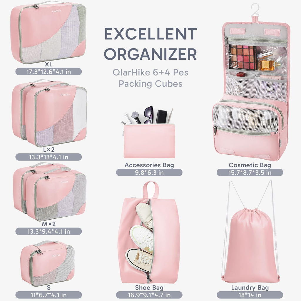 OlarHike Travel Cube Set - Cream Organizer & Gifts -  by Handbags Specialist Headquarter | Available at Handbags Specialist Headquarter
