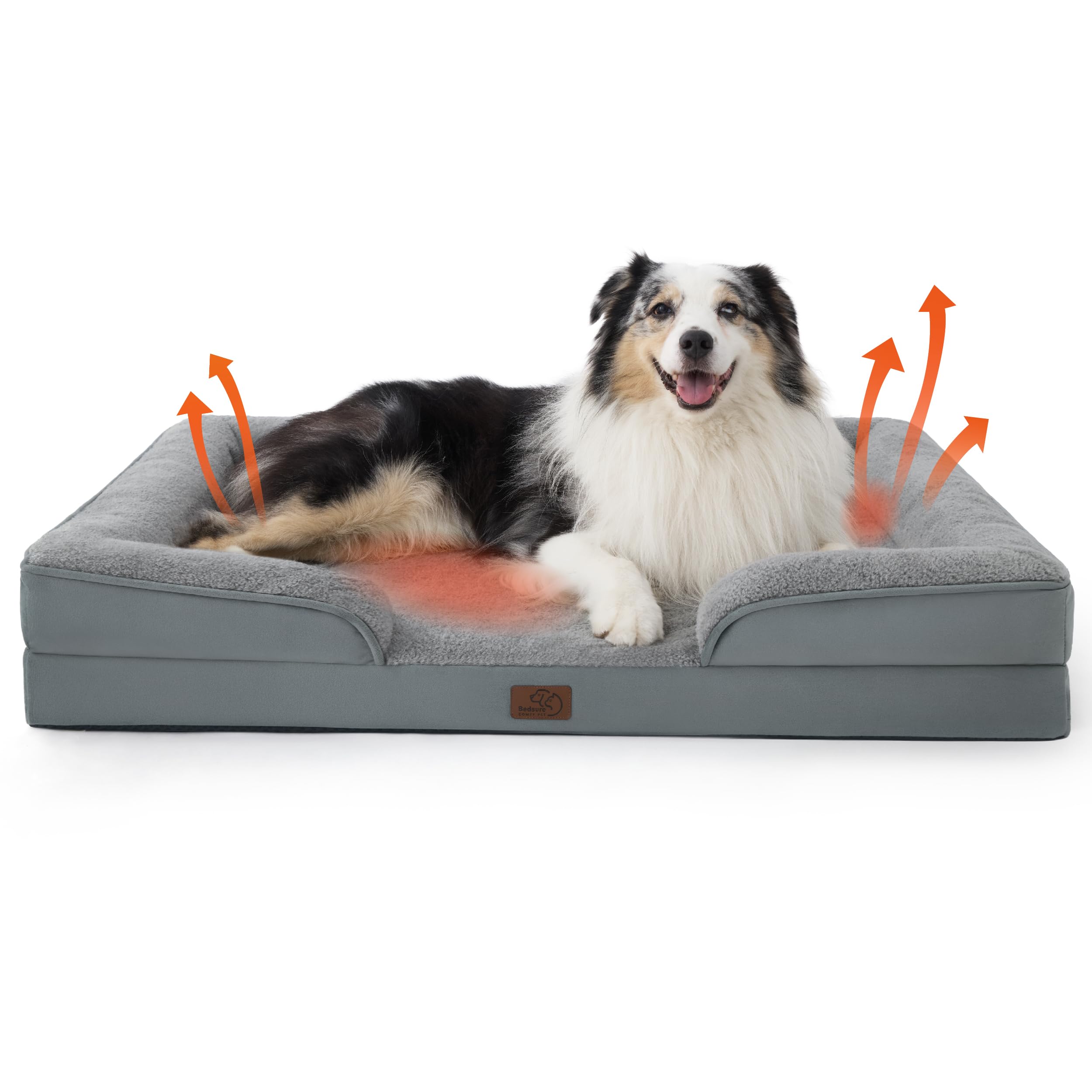 ComfyPaws Orthopedic Washable Dog Sofa - Large, Grey -  by Handbags Specialist Headquarter | Available at Handbags Specialist Headquarter