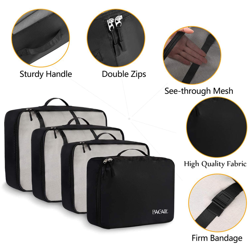TravelMate 8-Piece Packing Cubes - Luggage Travel Bags by Handbags Specialist Headquarter | Available at Handbags Specialist Headquarter