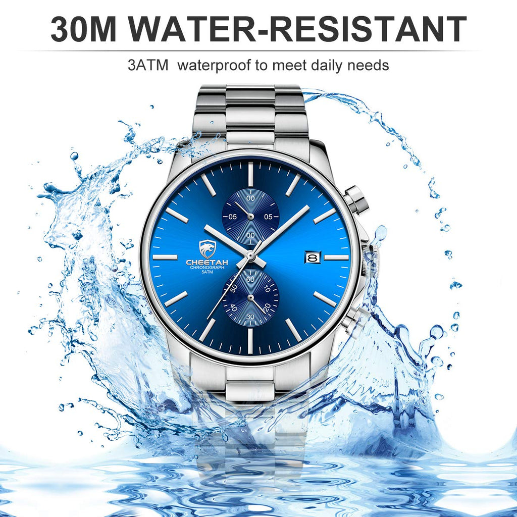 Golden Hour Elite Chrono Steel Men’s Quartz Watch