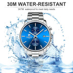 Golden Hour Elite Chrono Steel Men’s Quartz Watch