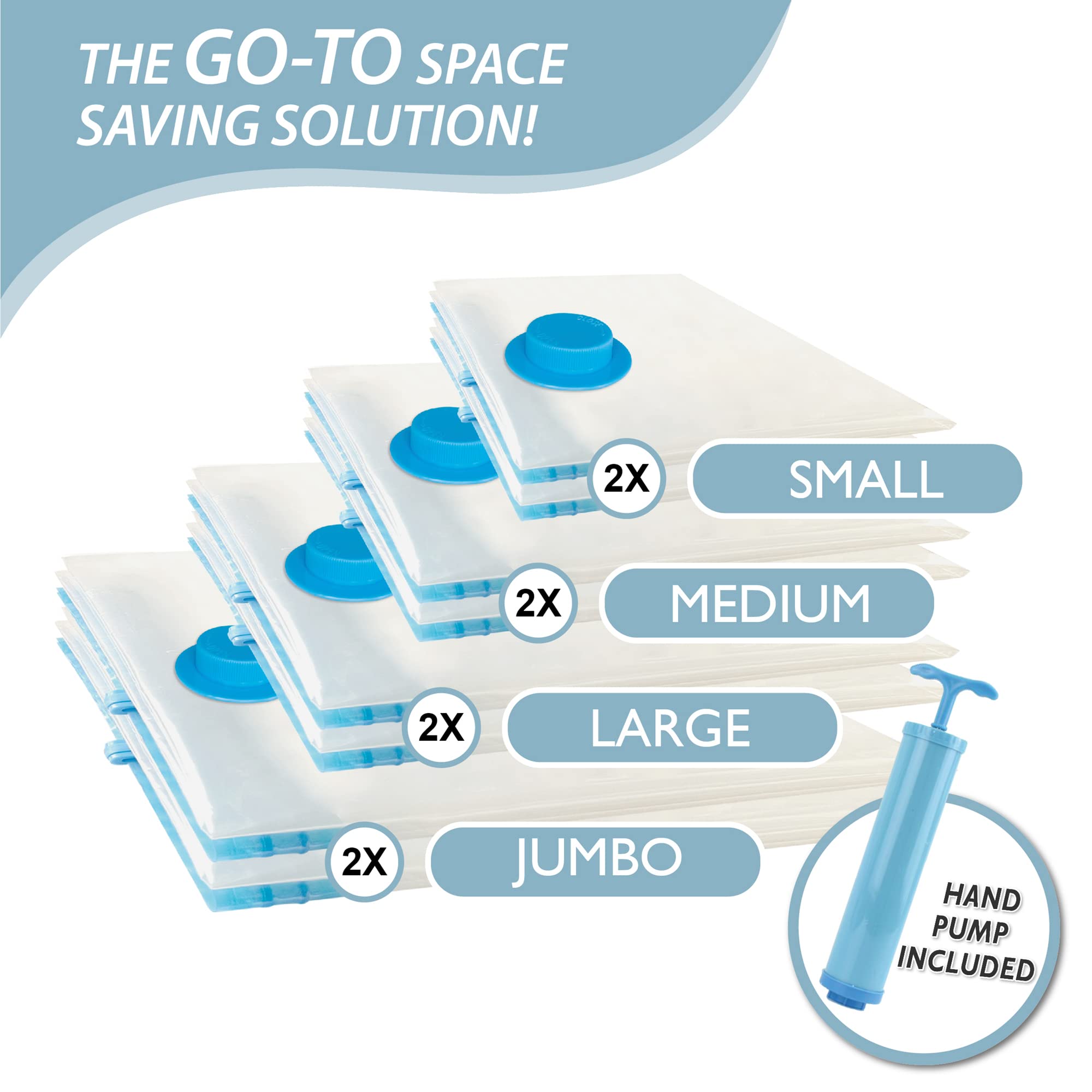 CozyVac Travel Bags with Pump - 6 Pack Space Savers -  by Handbags Specialist Headquarter | Available at Handbags Specialist Headquarter