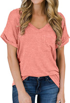 Best Casual V-neck tee for women 2025 - Women Tops by Handbags Specialist Headquarter | Available at Handbags Specialist Headquarter