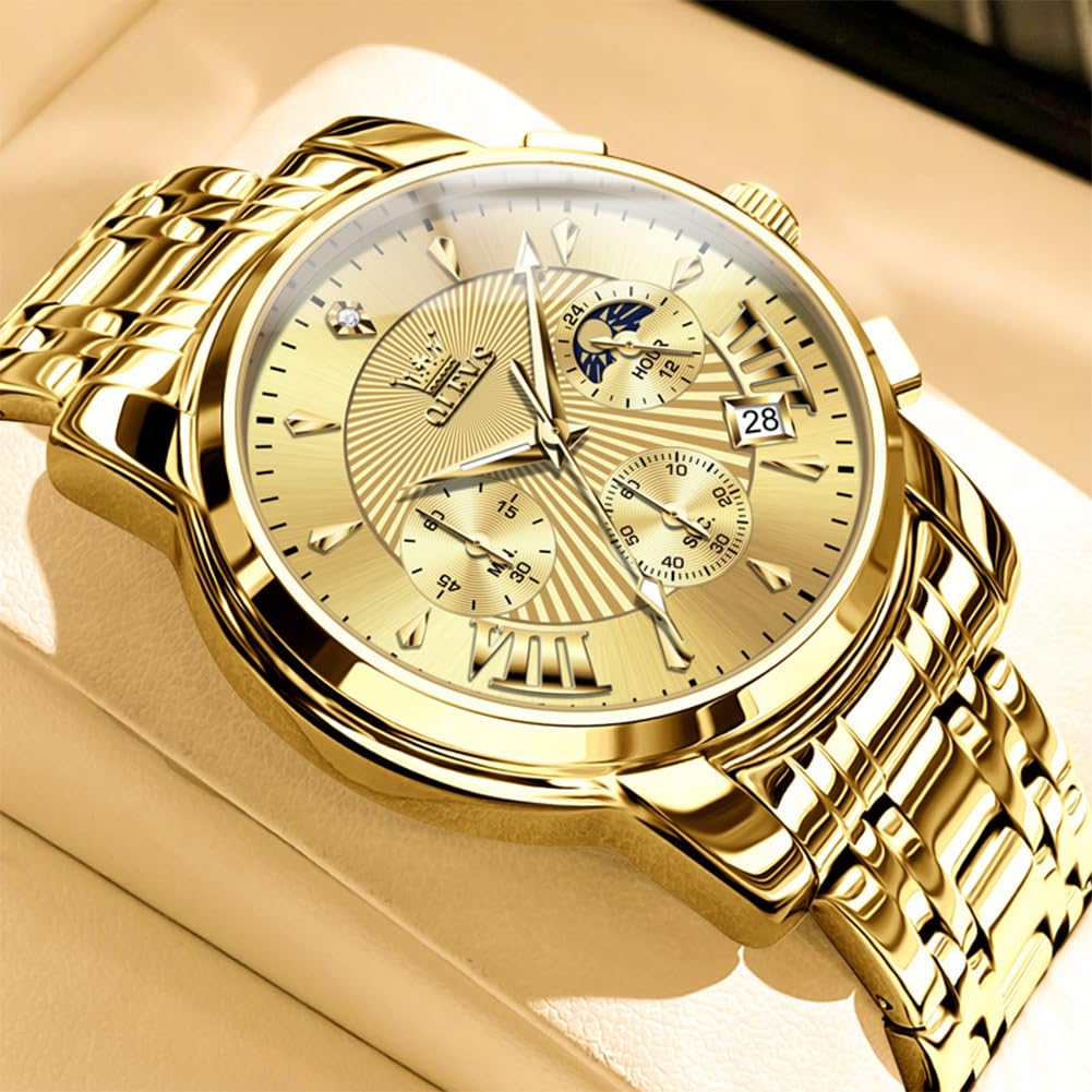 EclipseTime: Luminous Men's Luxury Chrono Watch