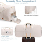 120L Foldable Waterproof Travel Duffel Bag with Shoe Compartment