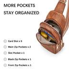 BOSTANTEN Chic Leather Crossbody Sling Bag -  by Handbags Specialist Headquarter | Available at Handbags Specialist Headquarter