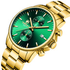 Golden Hour Elite Chrono Steel Men’s Quartz Watch