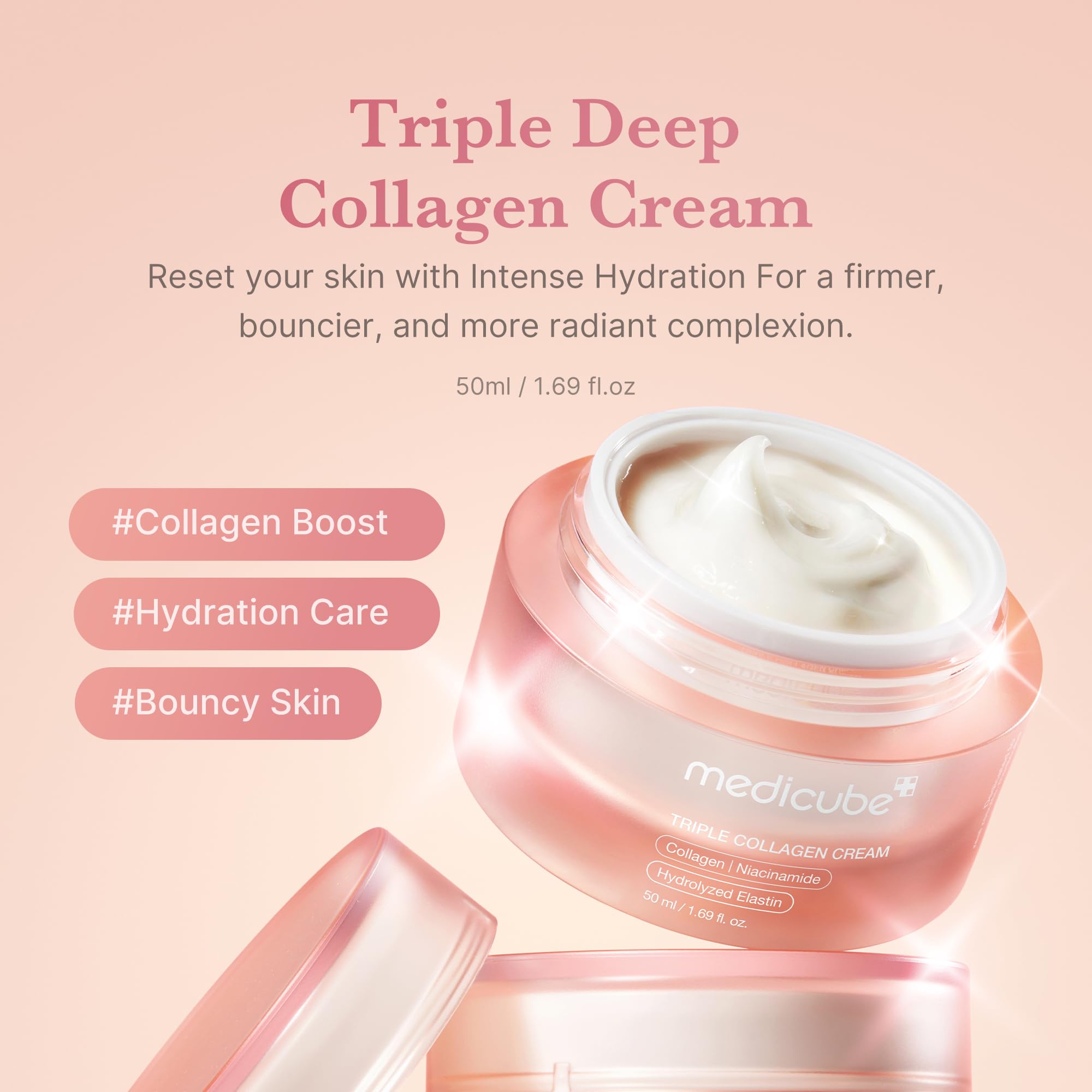 Medicube Triple Collagen Hydrating Cream 1.69 oz