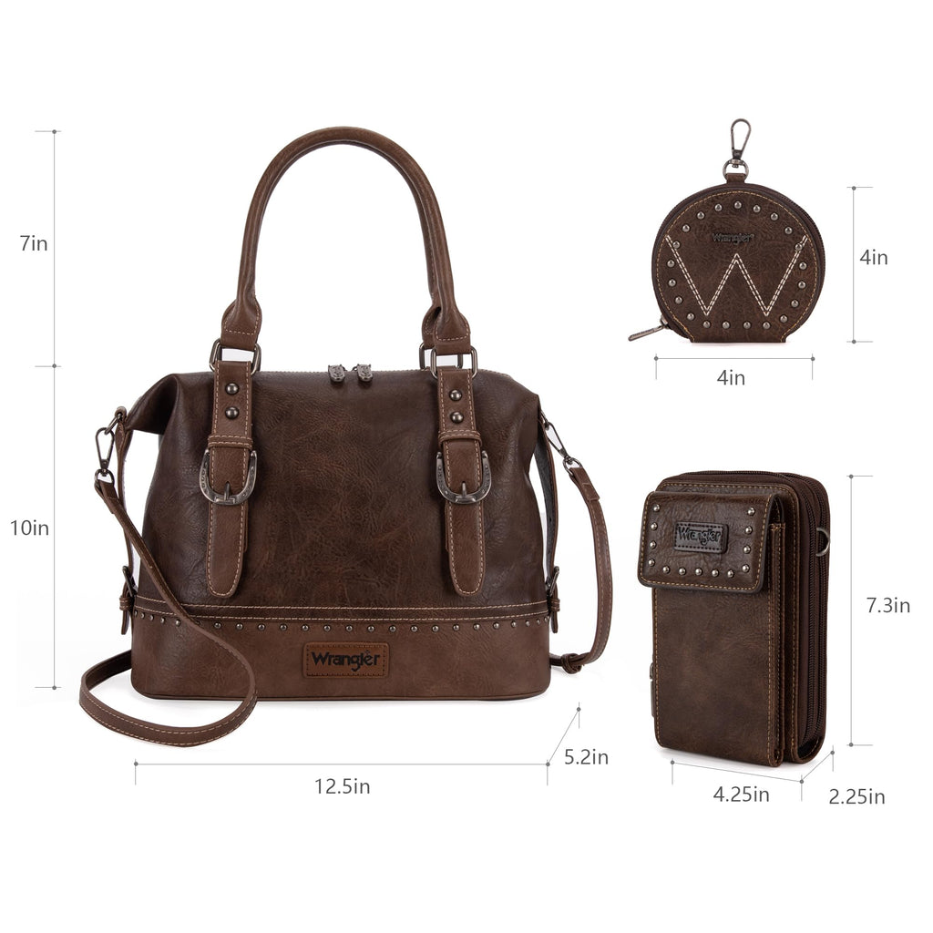 Wrangler Women's Trio: Satchel, Phone Bag & Coin Purse