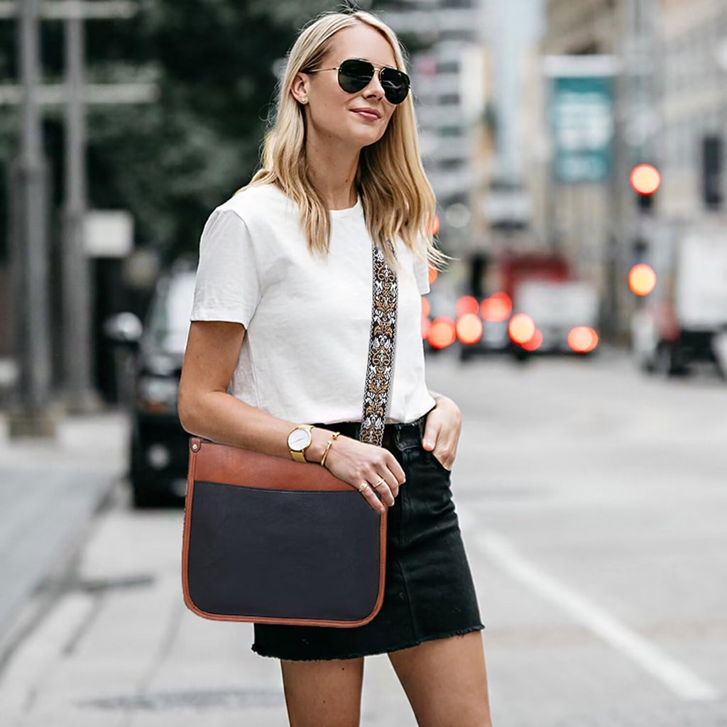 AUYOCO Chic Vegan Leather Crossbody Bag with Strap -  by Handbags Specialist Headquarter | Available at Handbags Specialist Headquarter