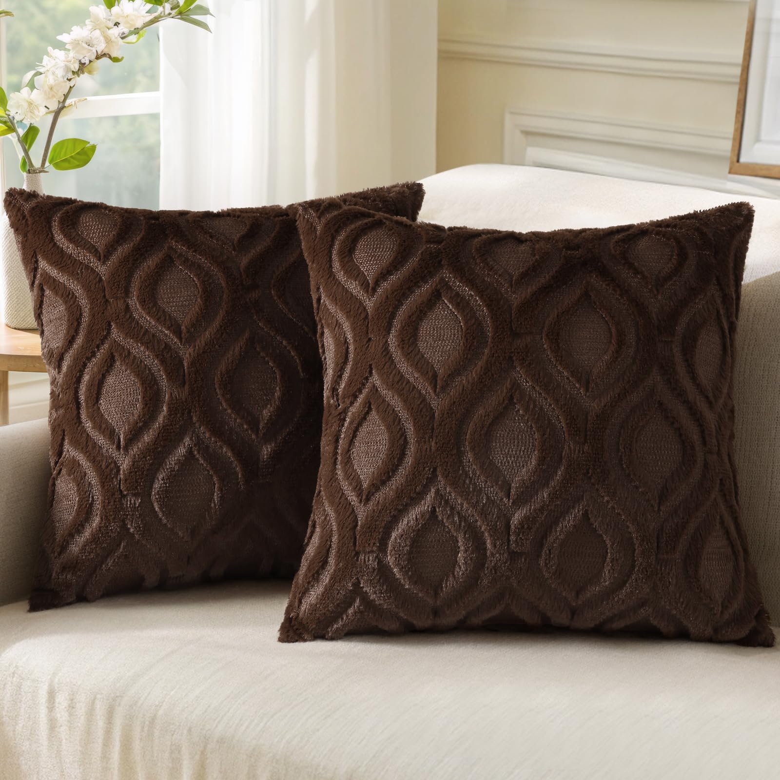 Farmhouse Faux Wool Pillow Covers - Decor by Handbags Specialist Headquarter | Available at Handbags Specialist Headquarter