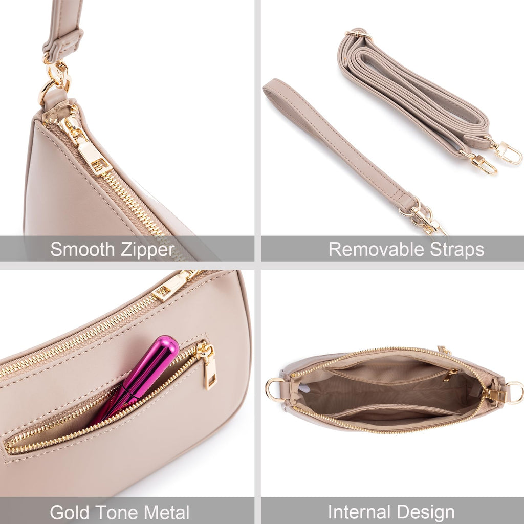 Retro Vegan Leather Shoulder Bag -  by Handbags Specialist Headquarter | Available at Handbags Specialist Headquarter