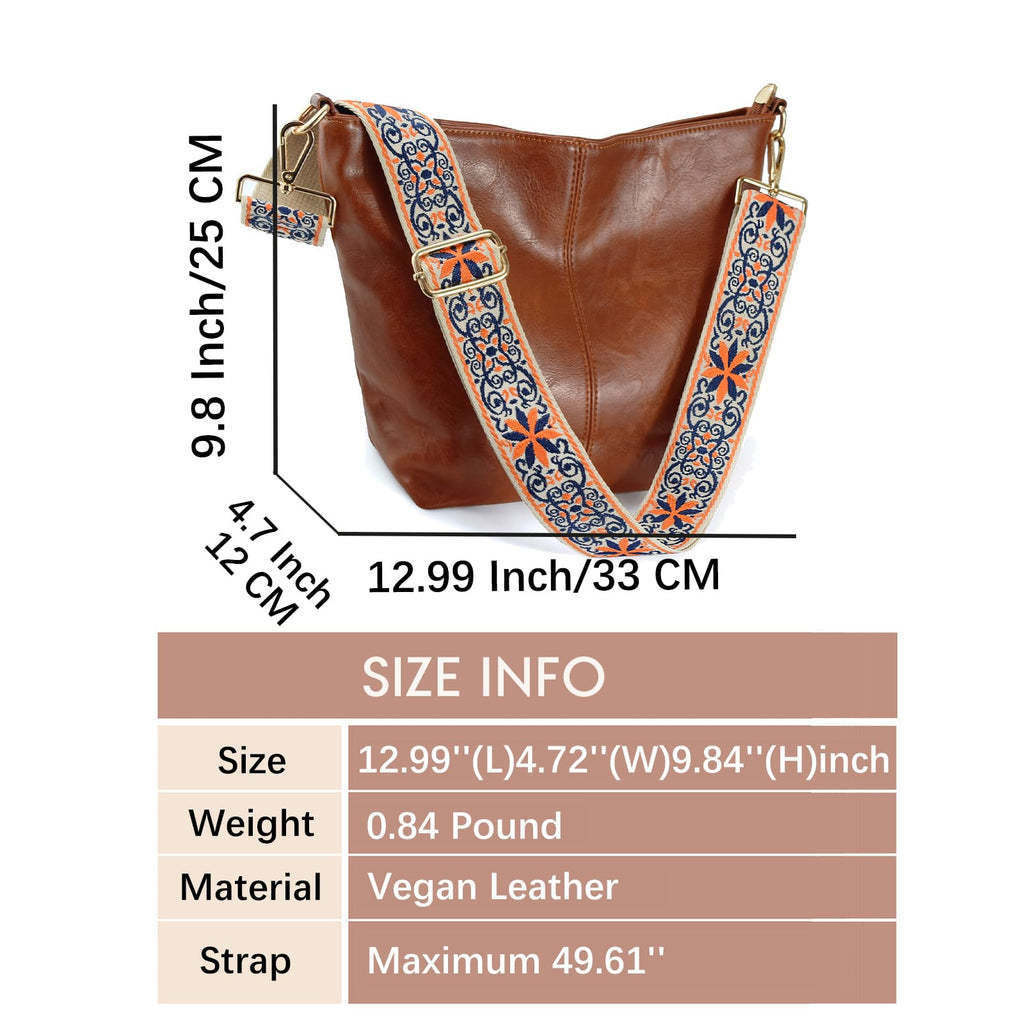 ChicHobo Vegan Leather Crossbody Bag with Strap -  by Handbags Specialist Headquarter | Available at Handbags Specialist Headquarter