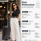 Coolife Expandable Spinner Luggage Set - 3 Piece - Luggage Travel Bags by Handbags Specialist Headquarter | Available at Handbags Specialist Headquarter