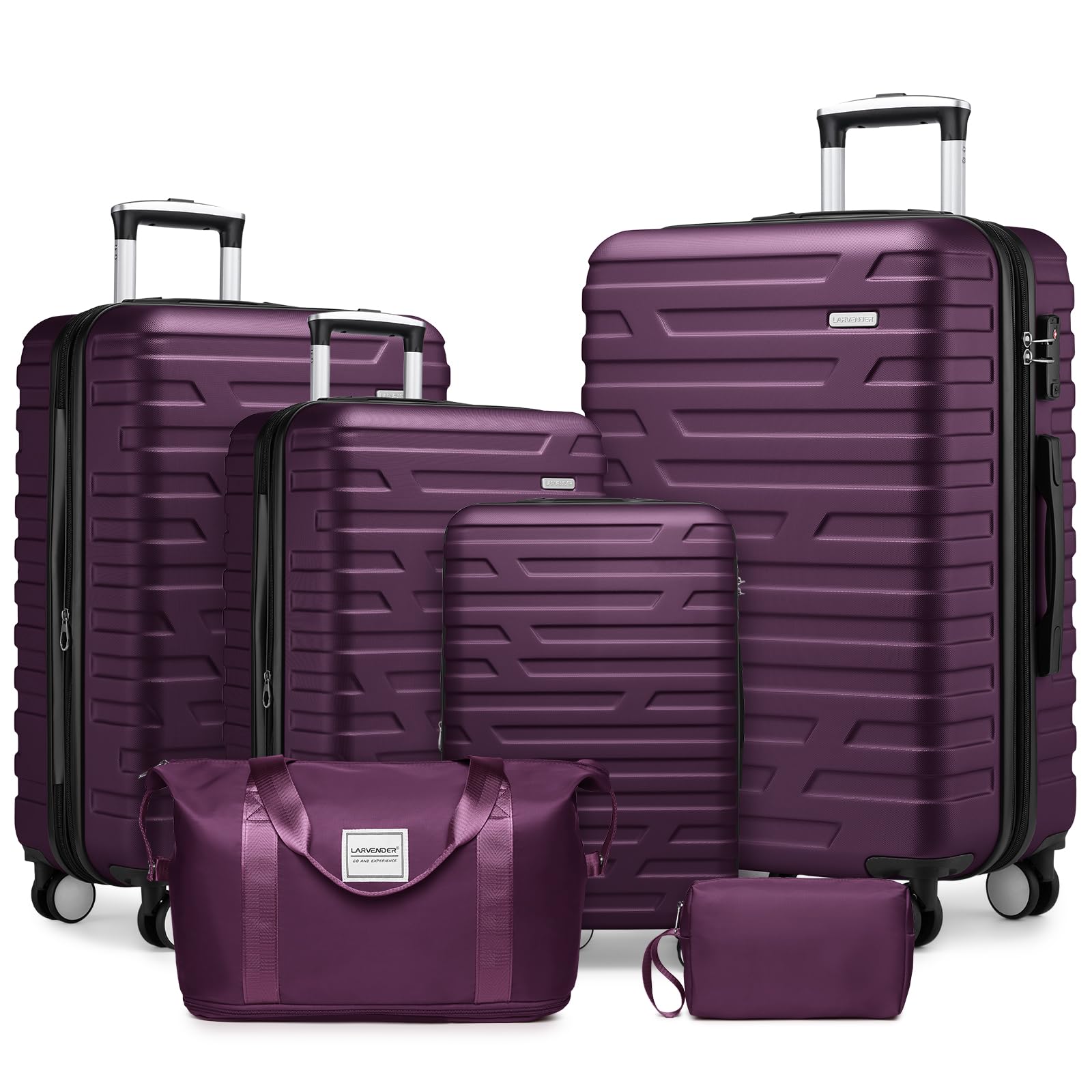 LAVENDER 6pc Hardside Spinner Luggage – ##variant## Luggage Travel Bags
