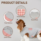 PlaidPup Waffle Vest: Soft, Stretchy, & Cute! - Pet Supplies by Handbags Specialist Headquarter | Available at Handbags Specialist Headquarter