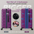 BEOW Spinner Luggage Set - Luggage Travel Bags by Handbags Specialist Headquarter | Available at Handbags Specialist Headquarter