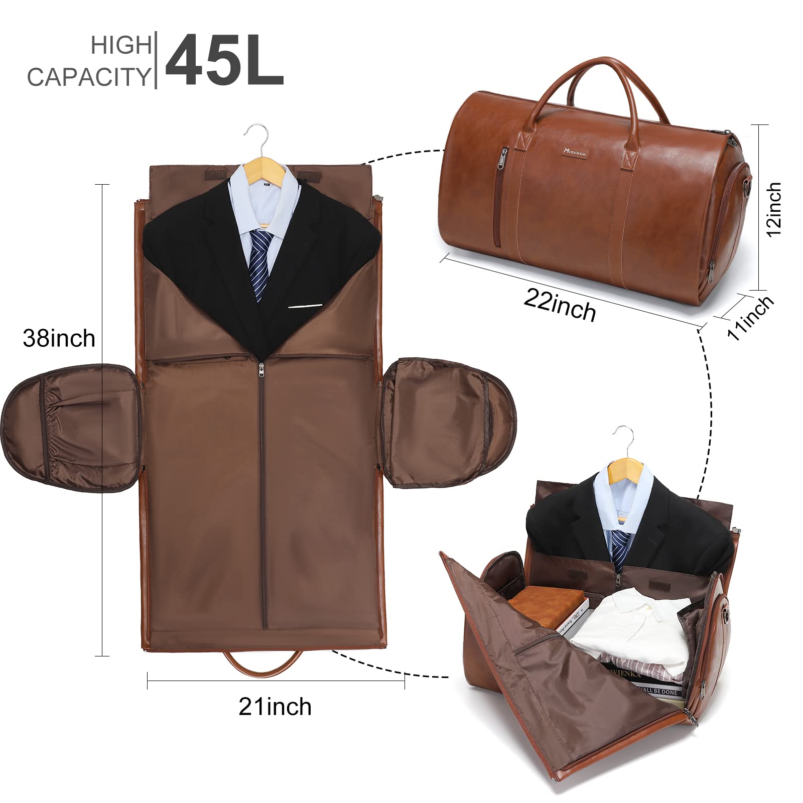 Modoker Travel Garment Bag - Versatile & Stylish - Luggage Travel Bags by Handbags Specialist Headquarter | Available at Handbags Specialist Headquarter