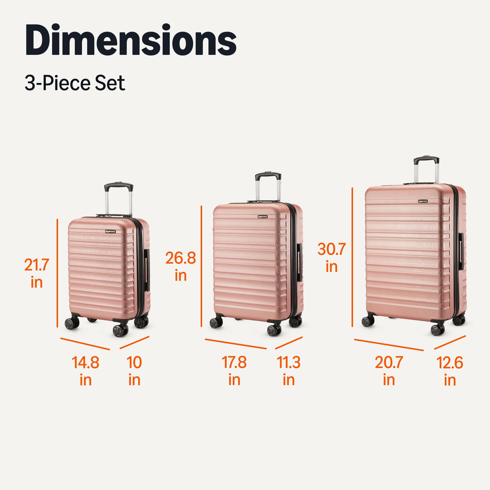 Rose Gold Hardside Carry-On - Luggage Travel Bags by Handbags Specialist Headquarter | Available at Handbags Specialist Headquarter