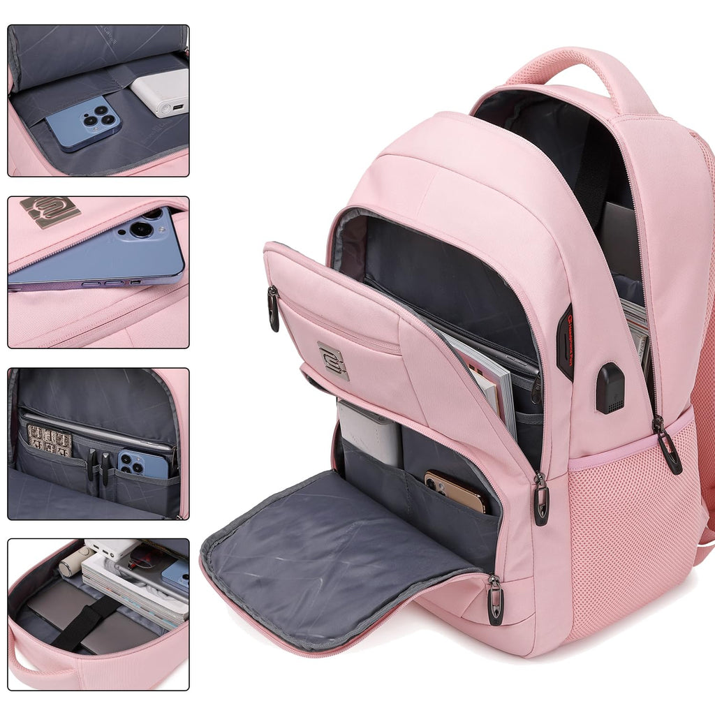SecureSlim Laptop Backpack with USB & Water Resistance - Backpack Bags by Handbags Specialist Headquarter | Available at Handbags Specialist Headquarter