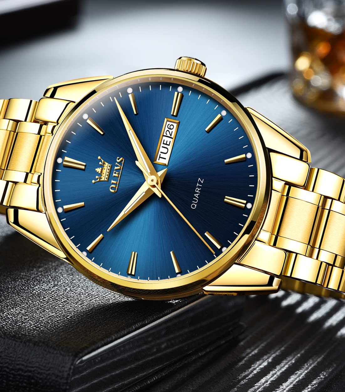 EclipseTime: Luminous Men's Luxury Chrono Watch