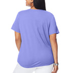Hanes Plus Size V-Neck Cotton Tee for Women - Women's T Shirts by Handbags Specialist Headquarter | Available at Handbags Specialist Headquarter