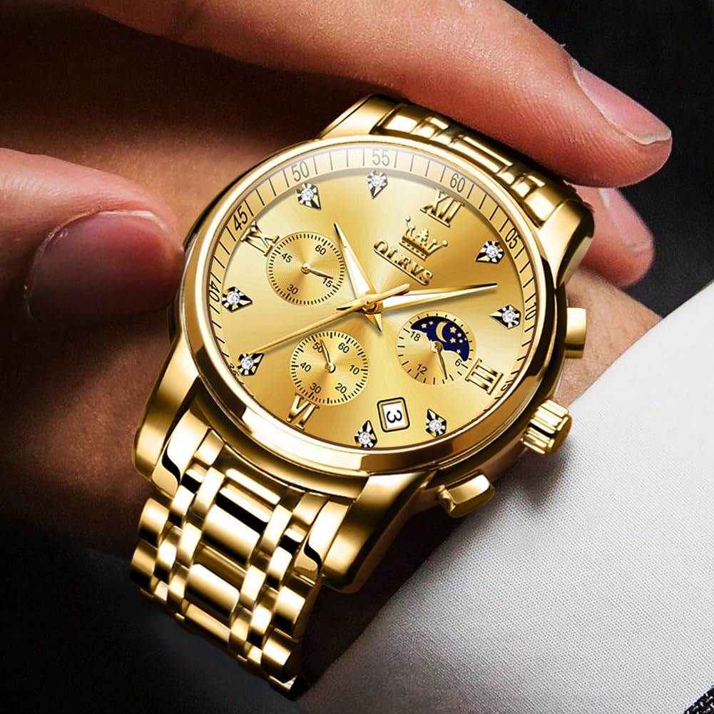 AzureGleam: Elite Men's Diamond Steel Watch