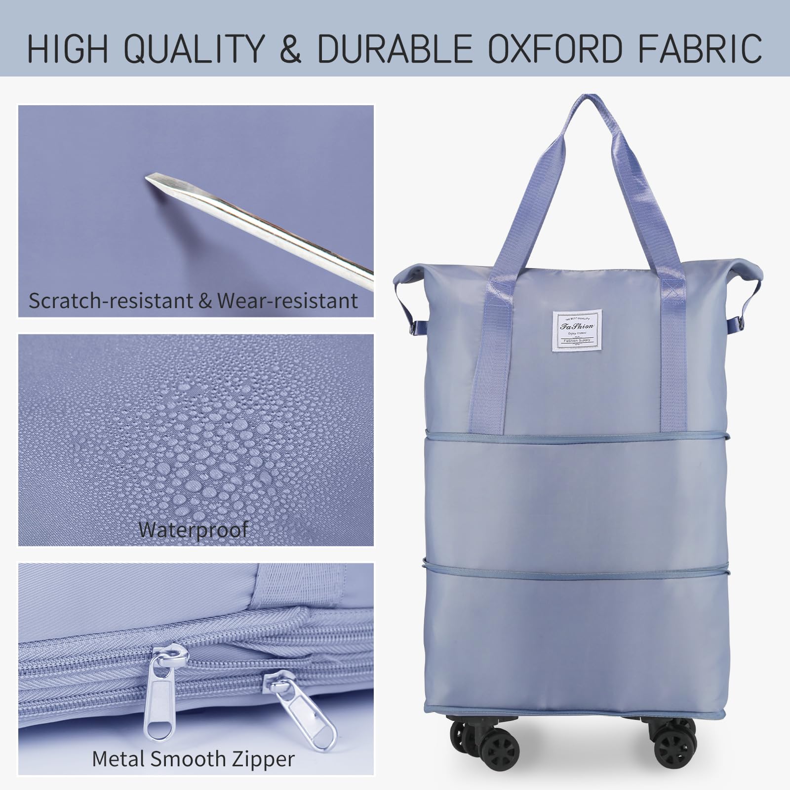 VoyagePro Expandable Wheeled Duffle Bag -  by Handbags Specialist Headquarter | Available at Handbags Specialist Headquarter