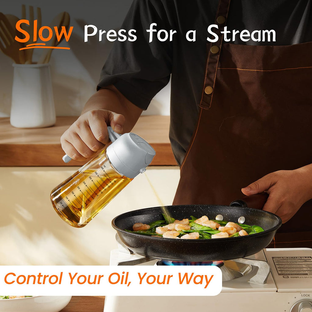 SprayMaster Duo: 16oz Olive Oil Dispenser - Black -  by Handbags Specialist Headquarter | Available at Handbags Specialist Headquarter