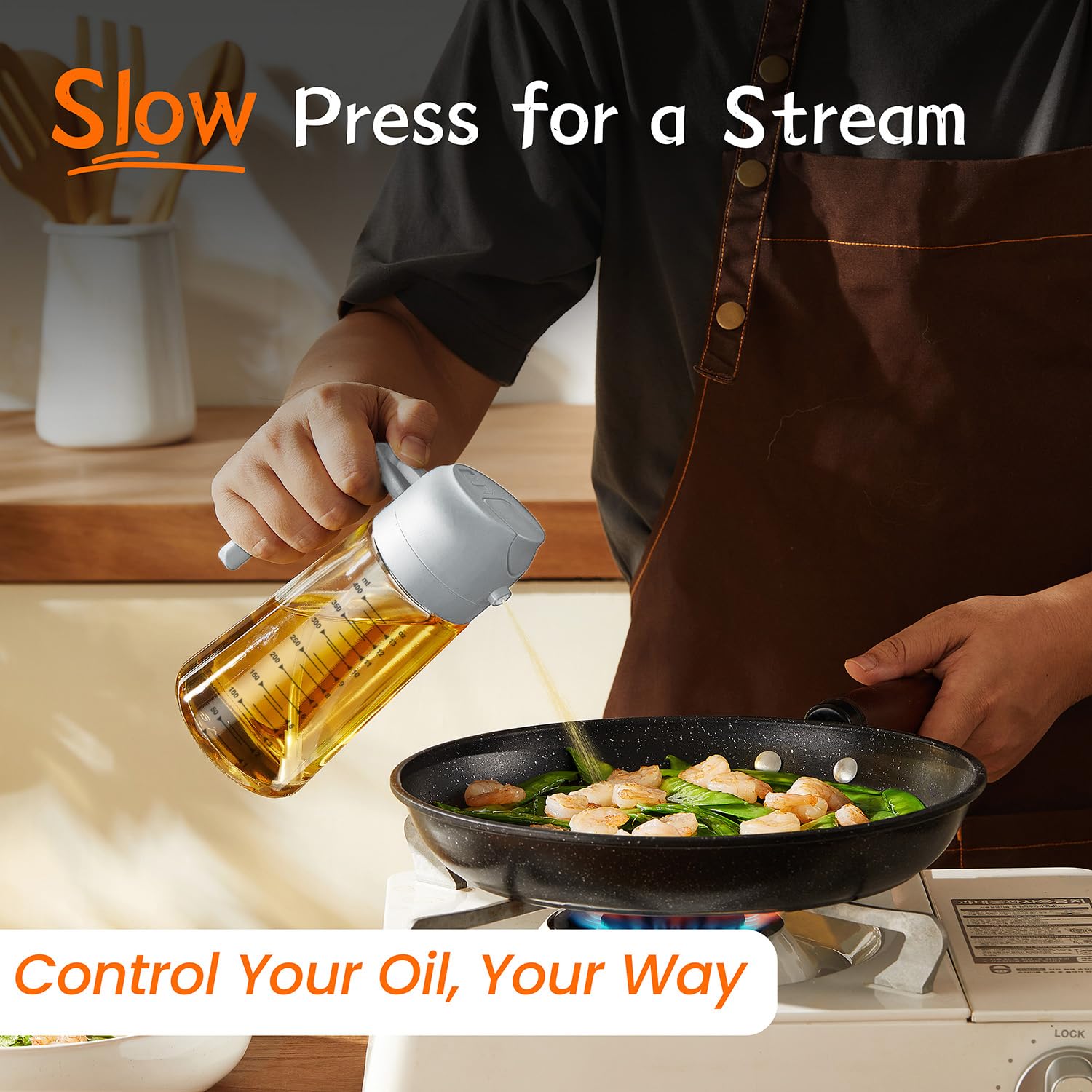 SprayMaster Duo: 16oz Olive Oil Dispenser - Black -  by Handbags Specialist Headquarter | Available at Handbags Specialist Headquarter