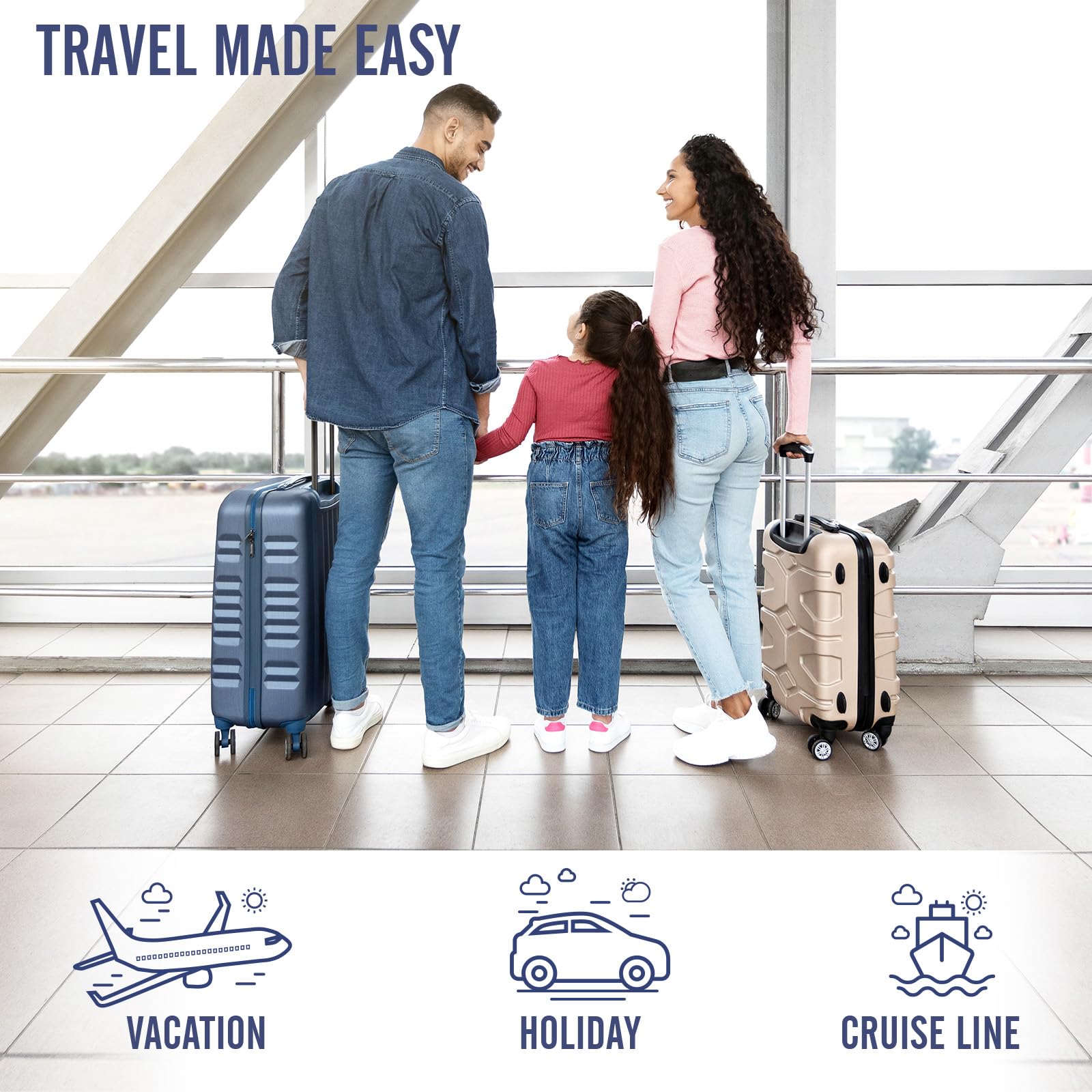 Veken Travel Cubes - 8 Piece Set - Luggage Travel Bags by Handbags Specialist Headquarter | Available at Handbags Specialist Headquarter