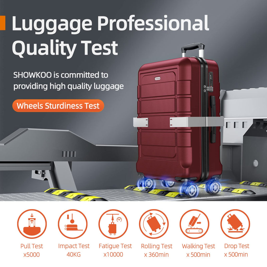 Expandable ShowKoo Suitcase - Durable & TSA Lock - Luggage Travel Bags by Handbags Specialist Headquarter | Available at Handbags Specialist Headquarter