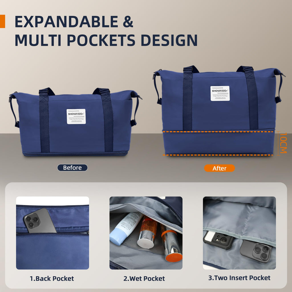 Expandable ShowKoo Suitcase - Durable & TSA Lock - Luggage Travel Bags by Handbags Specialist Headquarter | Available at Handbags Specialist Headquarter