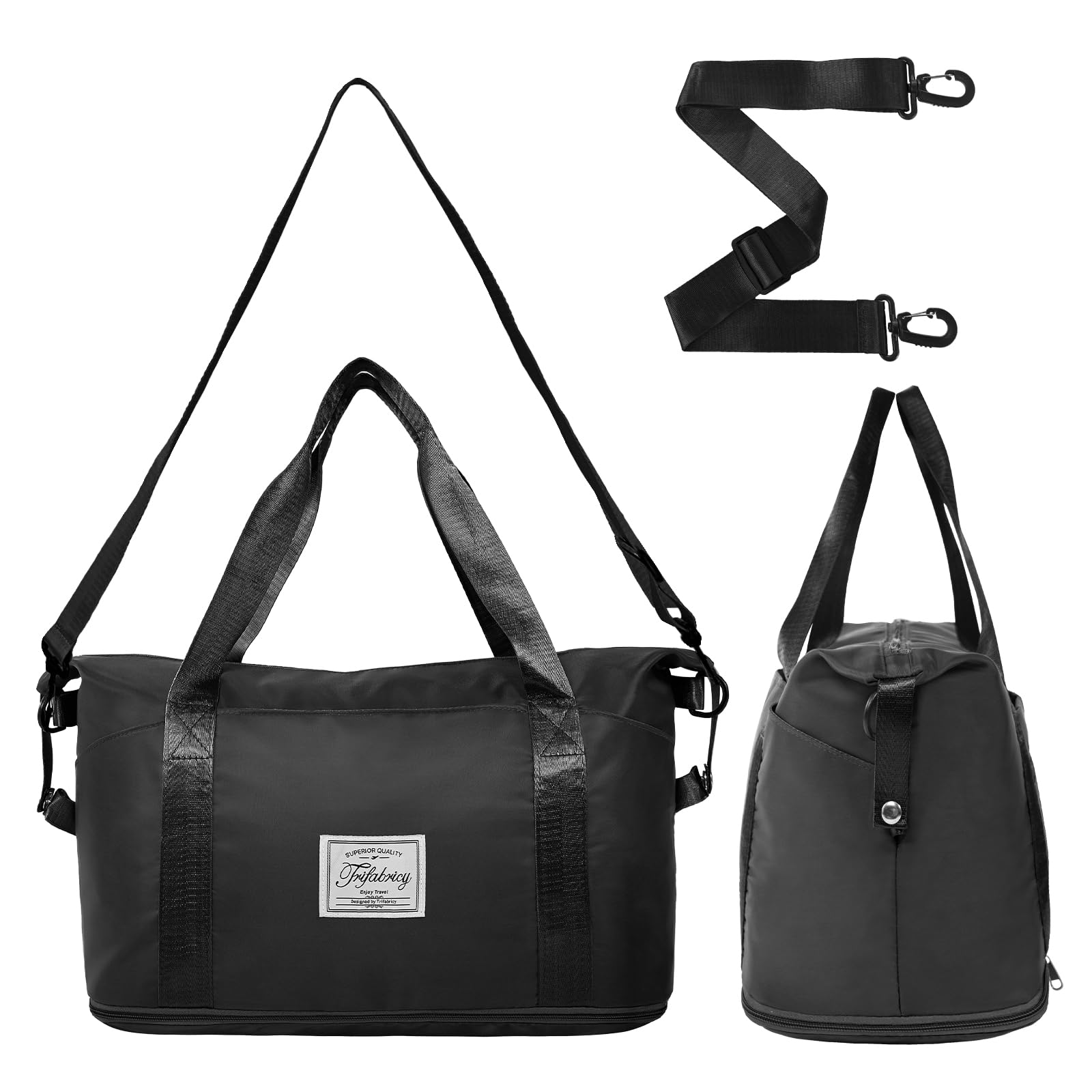 Pink Expandable Travel Duffel with Wet Pocket -  by Handbags Specialist Headquarter | Available at Handbags Specialist Headquarter