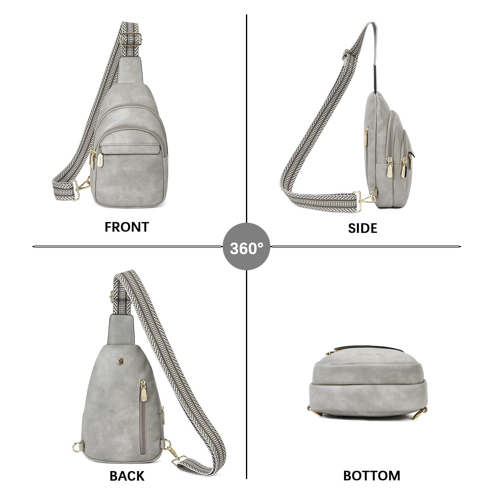 BOSTANTEN Chic Leather Crossbody Sling Bag -  by Handbags Specialist Headquarter | Available at Handbags Specialist Headquarter