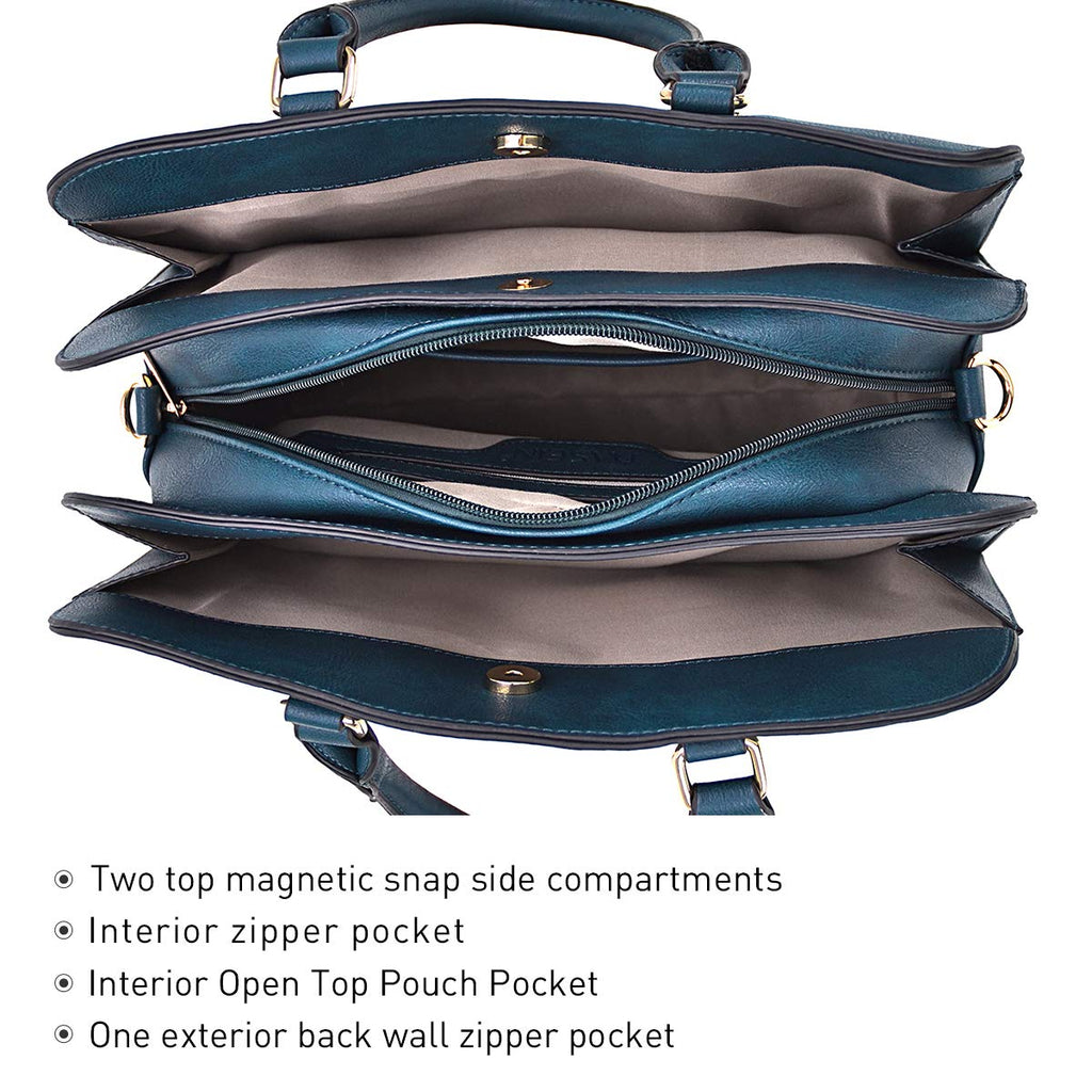 Women’s 2pc Tote & Wallet Handbag Set with 3 Compartments