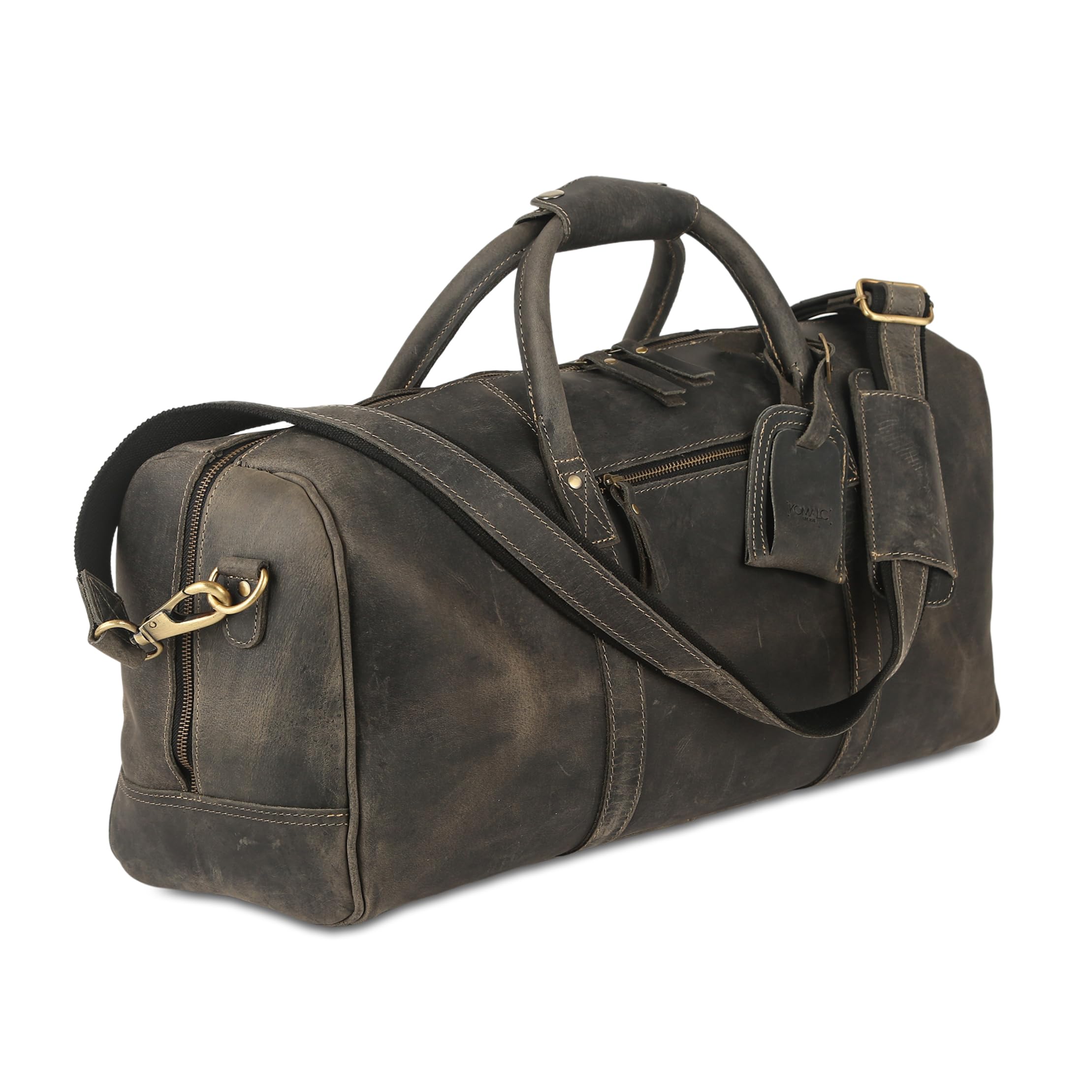 Leather Travel Duffle Bag Cabin Friendly Carry-On