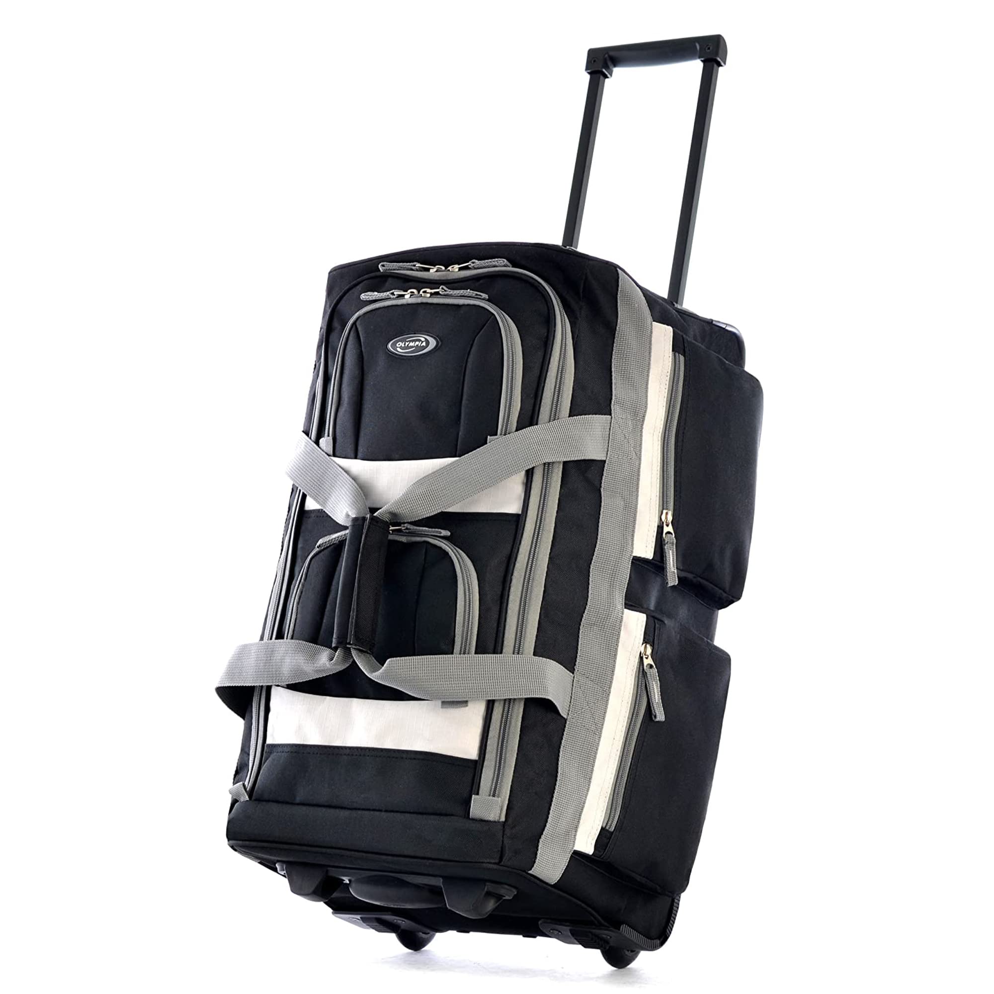 Olympia 22 Max Wheeled Duffel: 8-Pocket Water-Resist -  by Handbags Specialist Headquarter | Available at Handbags Specialist Headquarter